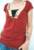 Glam V-Neck Top-Red