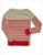 Long / Sleeve Sweater/ Light Cream / Red
