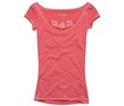 HOLLISTER Sunset Cliffs Lace Tee (สีชมพู)