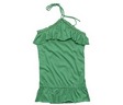 HOLLISTER Ormond Ruffle Halter (สีเขียว)