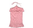 HOLLISTER Ormond Ruffle Halter (สีชมพู)