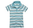 HOLLISTER Southside Surf Striped Polo (สีฟ้า-ขาว)