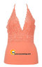 FOREVER 21 Floral Lace Halter (สีส้ม)