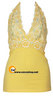 FOREVER 21 Embroidered Lace Halter (สีเหลือง)