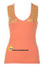 FOREVER 21 Tiny Sequins V Neck Tank Top (สีส้ม)