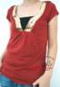 ZARA Glam V-Neck Top-Red