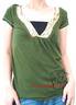 ZARA Glam V-Neck Top-Green