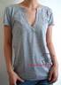 ZARA Deep V-Neck Top-Gray