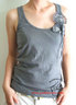 ZARA Flower Tang Top Gray