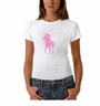 RALPH LAUREN White Short-sleeve tee Pink Pony