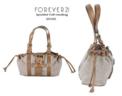 FOREVER 21 Speckled Twill Handbag/BLONZE