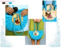 URBANOUTFITTERS Painted Wood Disc Bag/TURQUOISE
