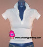 ABERCROMBIE Marybeth Pique Polo /White