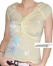 ORSAY Yellow Shirt Bloom and Butterfly Glitter