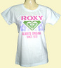 NO BRAND เสื้อยืดสีขาว สกีนลาย Roxy