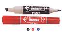 PILOT ปากกาเคมี 2 หัว PILOT BI-MARKER สีแดง