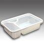 PLASTIC BOX กล่องสี่เหลี่ยมพลาสติก - 2 ช่องพร้อมฝาใส (300ชุด)
