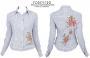 FOREVER 21 F0111 Distressed Embroidered Shirt