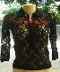 MNG 3/4 Sleeves Lace Top size S - Black