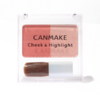 canmake cheek & highlight blush on & highlight