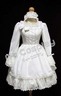 wecosplay Shiro Lolita Dress เดรสชิโระโลลิต้า สีขาวล้วน สวยเรียบง่ายสไตล์คุณหนู