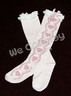 ถุงเท้าสวีทโลลิต้าสีชมพู (Sweet Lolita Pink Socks) ลายหัวใจหวานแหวว จาก ประเทศญี่ปุ่น